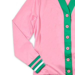 Cardigans en acrylique de haute qualité pour sororités et fraternités, conception OEM, tissu personnalisable, tricoté, hiver, anti-plis, épais, boutonné - Product Image 2