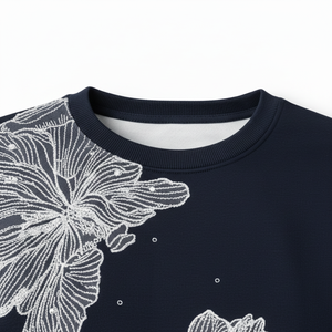 Sweat-shirt à lettres en strass, texte personnalisé, col rond, tissu en coton, haute qualité, fournisseur OEM, streetwear tendance - Product Image 3