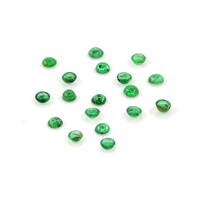 Esmeraldas naturales de Zambia calibradas en forma de cabujón de 2.5 mm, piedras preciosas sueltas para la fabricación de joyería, listas para usar. - Product Image 1