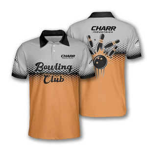 Breathable Anti-Bacterial Quick Dry Plus Size Polyester <b>Bowling</b> Jersey with Custom Logo Design for Indoor/Outdoor Use - Product Image 1