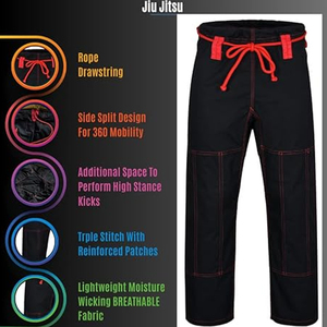 Uniforme de Jiu Jitsu para Artes Marciales, Ligero y Duradero, para Entrenamiento de Grappling, con Construcción Premium para Práctica y Eventos - Product Image 4