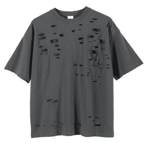 เสื้อยืดทรงครอปแบบวินเทจสำหรับผู้ชาย เสื้อยืดทรงบ็อกซี่สำหรับผู้ชาย - Product Image 1