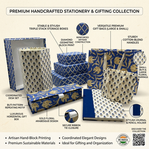 Boîtes et sacs en papier imprimés à la main avec des motifs artistiques, idéaux pour le rangement, les cadeaux, l'emballage et la décoration. - Product Image 6