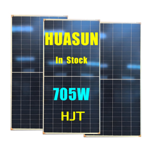 EN STOCK Huasun 705W HJT panneaux solaires bificiels meilleur prix système solaire à haut rendement - Product Image 1
