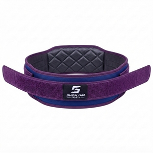 Ceinture de musculation en néoprène pour entraînement à domicile, couleur violette, respirante, durable, réglable - Product Image 3