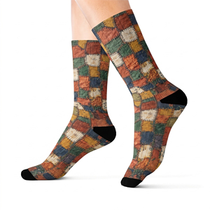 Chaussettes montantes sublimées pour femmes, respirantes, pour usage quotidien, style classique, mode automne, décontractées, 100 % coton - Product Image 3