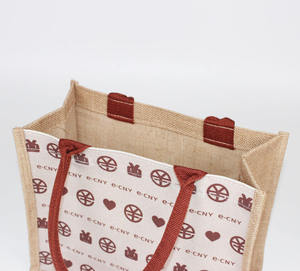 Bolsa de Compras Grande Ecológica de Yute Natural con Asas de Algodón para Supermercado y Uso Diario - Product Image 4