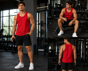 Men's Gym Tank Top 100% Cotton Sleeveless Workout <b>Vest</b> for Fitness Training Athletic Tank Tops Premium Cotton Muscle Gym Shirt - Product Image 5