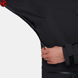 Chaqueta de Senderismo Hexaplus Industries Negra, Impermeable, Antibacteriana, para Invierno, con Cremallera, Capucha y Forro Desmontable, Logotipo Frontal, Unisex - Product Image 3