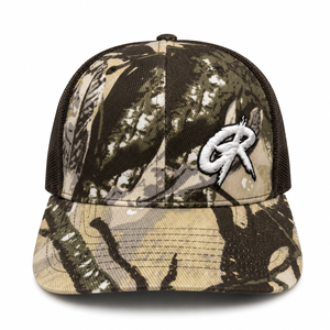 Injae Vina High Quality Printing LeafCamo Style Trucker Hats Custom Logo Polyester/Cotton Unisex Adjustable Outdoor Hunting <b>Cap</b> - Product Image 1