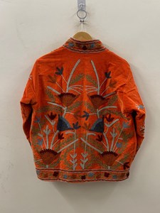 Chaqueta de terciopelo Suzani de lujo, abrigo bohemio bordado a mano, chapan uzbeko, ropa exterior textil tradicional, 100% algodón, otoño/invierno - Product Image 3