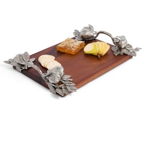 Home Restaurant Hotel Use Indian Suppliers Stylish Design Metal Serving Tray with Decorative Border Serving Tray - Product Image 6