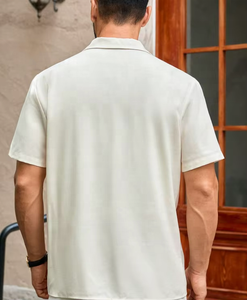 Chemise décontractée pour homme avec broderie florale, style vacances à la plage - Product Image 2