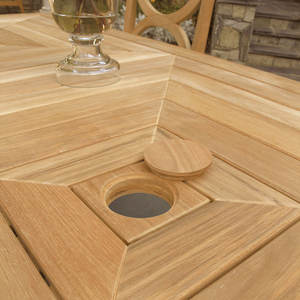 Mesa de Comedor de Madera de Teca Hecha a Mano, Ecológica, Duradera y de Diseño Moderno para Patio, Villa o Uso en Hostelería - Product Image 6