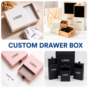 Custom Eco-Friendly Cardboard Pink Rigid Drawer Packaging Box with Matte Finish for Jewelry <b>Gift</b> <b>Boxes</b> Logo UV Embossed Printing - Product Image 5