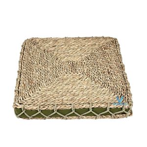 Top Rated Water Hyacinth <b>Pouf</b> Handmade Natural Ottoman Floor <b>Seating</b> Modern Home Decor Vietnam Factory - Product Image 1