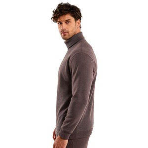 T-shirt en coton en gros 180 grammes col rond manches longues décontracté tricoté imprimé double face multicolore OEM pour hommes - Product Image 3