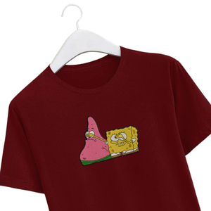 T-shirt personnalisé brodé, design de personnage amusant, unisexe, streetwear, coton de haute qualité, mode décontractée, usine OEM ODM - Product Image 5