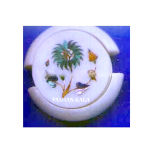 <b>Marble</b> <b>Coaster</b> Corporate Gifts Best Design Attractive White <b>Marble</b> Made in India Inlay <b>Coaster</b> Set for Home Restaurants and Cafe - Product Image 1