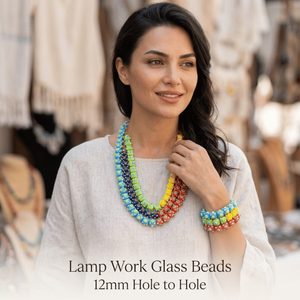 Cuentas de Vidrio Cuadradas de 12 mm Coloridas, Cuentas Hechas a Mano con Acabado Liso para Diseño de Joyas, Proyectos de Abalorios y Manualidades - Product Image 5