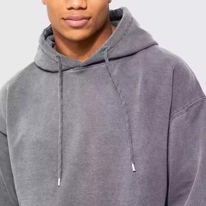 Sudaderas con Capucha para Hombre al por Mayor con MOQ Bajo, Lavado Ácido, Bordadas, Vintage, Desgastadas, de Forro Polar Transpirable, con Logotipo y Color Personalizados, OEM - Product Image 5