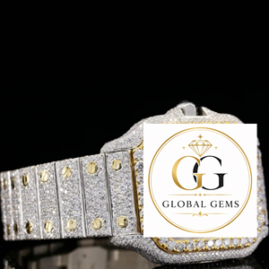High Quality Iced Out Moissanite Diamond Watch Featuring Ruber Strap Dial For Events Available at Affordable Price from India - Product Image 4