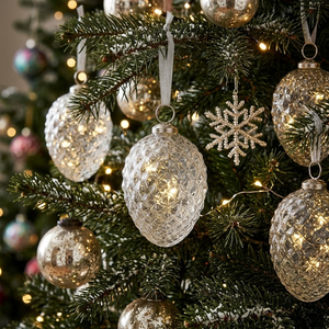 Árbol de Navidad |   Adorno Colgante Decorativo de Cristal Transparente |   Vacaciones Transparentes |   Colgante para Árbol de Navidad |   Fiesta |   Regalo Decorativo - Product Image 2