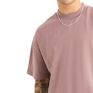 Camiseta Deportiva de Punto para Hombre, Corte Holgado, 100% Algodón, Antiarrugas, Cuello Redondo, Costuras en Contraste, Tallas Grandes, Venta al Por Mayor - Product Image 1
