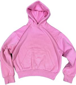 Compre 2025 nuevo logotipo personalizado al por mayor de alta calidad Sudadera con capucha en blanco de peso pesado diseño personalizado de gran tamaño hombres Boxy recortada sudaderas con capucha 2025 - Product Image 4