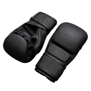 Gants de boxe demi-doigts RTS à sangle réglable et fermeture auto-agrippante pour adultes et jeunes – Équipement de protection pour arts martiaux et MMA - Product Image 5