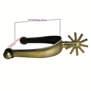 Espuela de Aleación Estilo Occidental, Color Bronce Antiguo, Acero Inoxidable, con Detalle de Engranaje, para Bota de Vaquero (Paquete Individual) - Product Image 5