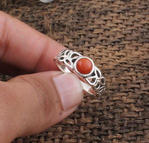 Bague de mariage en turquoise italienne naturelle sertie clos, en argent sterling 925, avec pierre précieuse Moonga méditerranéenne authentique, bijoux pour femme - Product Image 5