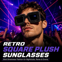 Neue Plüsch-Party-Sonnenbrille aus Kunststoff für Weihnachten, Halloween, Nachtclub, Musikfestival, Silvesterparty