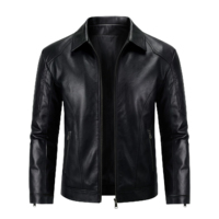 Veste en cuir au design tendance avec col personnalisé et élégante pour l'hiver, veste de moto en cuir respirante personnalisée pour hommes