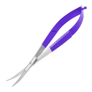 Tijeras de Pestañas de Alta Calidad con Punta de Acero Inoxidable, Cuchillas Afiladas Multifunción, Herramientas de Cuidado de Belleza, Mango de Plástico Morado - Product Image 6