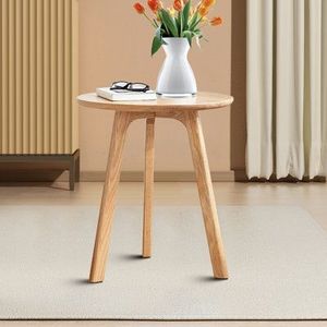 Encantadora mesa auxiliar de madera ideal para rincones acogedores junto a sofás, sillas y para colocar junto a la cama. - Product Image 1