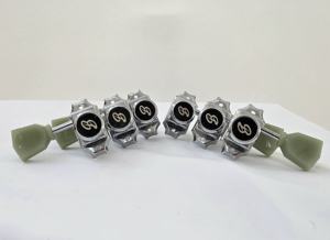 Afinadores con Bloqueo BBSTONE, Estilo Vintage, Tipo Tulipán, BSJ44LK, Cromados, 3 por lado, Hechos en Corea del Sur - Product Image 2