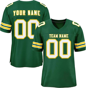 Maillot de football américain unisexe personnalisé avec nom et numéro, respirant, anti-humidité, à manches courtes, coupe ample, imprimé par sublimation 100% - Product Image 6