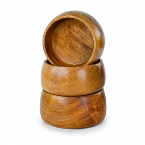 Bol à salade en bois, vente en gros, écologique, fait main, moderne, FAIZA CRAFT, plat de service pour fruits pour les fêtes - Product Image 3