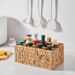 Organizador de utensilios hecho a mano con forma personalizada de jacinto de agua, ecológico, multifuncional, rústico, para cocina, despensa, picnic - Product Image 4