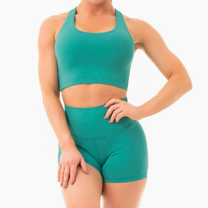 Nuevo Conjunto de Yoga para Mujer, Compresión Suave y Ligera, Diseño OEM sin Costuras, Shorts de Yoga para Mujer - Product Image 1