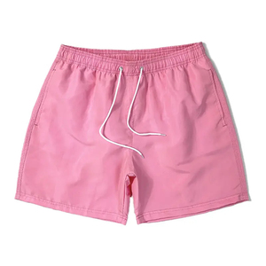 Pantalones Cortos Deportivos Negros para Hombre, de Color Sólido, de Secado Rápido, Cintura Elástica, Casuales, Tejido de Punto, 100% Poliéster, Venta al Por Mayor - Product Image 2