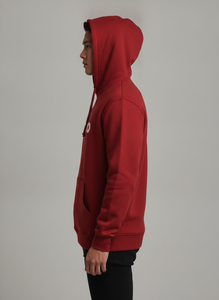 Sweat-shirt à capuche rouge pour homme Styliro, coupe classique, 100% coton, tricot uni, décontracté, avec logo sur le devant, poche, respirant, séchage rapide - Product Image 3