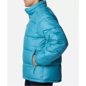 Unisex Puffer Jacket OEM Custom <b>Warm</b> Hooded Front Patchwork Stand <b>Waterproof</b> Breathable High Street Style Winter Casual Quilted - Product Image 6