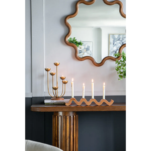 Candelabro de Metal para Decoración del Hogar, Portavelas de Calidad Superior, Diseño Único en Dorado Pulido, Decoración para Mesa de Boda - Product Image 3