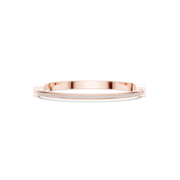 Bracelet jonc en or rose 10 carats avec diamants de laboratoire de luxe Serene Spark Pav