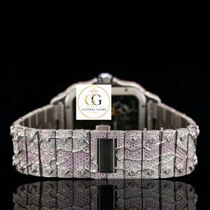 Nuevo Reloj Blanco con Incrustaciones de Diamantes y Piedras de Circonia Cúbica, Caja Metálica, para Eventos Formales/de Negocios, Precio de Fábrica - Product Image 4