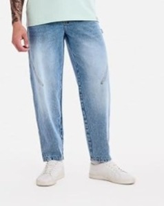 Jean décontracté ample pour homme, coupe large, taille mi-haute, déchiré, en denim de coton écologique, printemps-été - Product Image 4