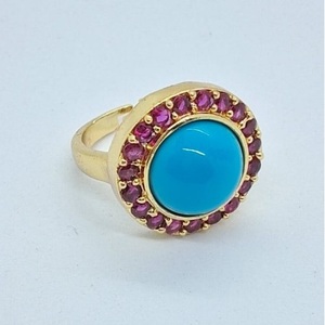 Bague Bold Beauty la plus vendue, colorée, élégante, tendance, bijoux de créateur pour femme, idéale pour les soirées, en vente - Product Image 1