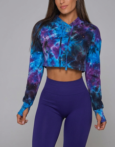 Women's Cropped Camo Hoodie Casual Camouflage Long Sleeve Pullover Hooded Sweatshirt Streetwear <b>Crop</b> <b>Top</b> - Product Image 4